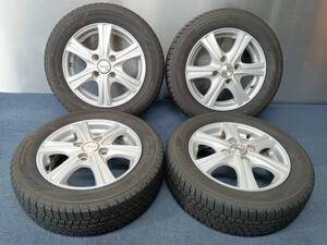 ★8-8.5分山★22年製★ HANKOOK Winter i cept iZ2A 155/65R13　社外ホイール 13×4J +43 4H-100 4本セット スタッドレス 軽自動車等　G799