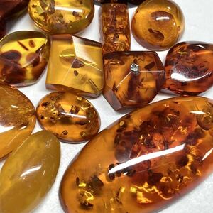 (天然琥珀おまとめ200ct)j ルース 裸石 宝石 ジュエリー jewelry amber アンバー 