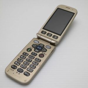 超美品 F-08C ゴールド 即日発送 DoCoMo ガラケー FUJITSU らくらくホン 本体 白ロム あすつく 土日祝発送OK