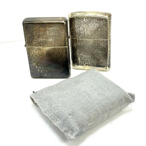 U028-O48-811◎ ZIPPO ジッポ オイルライター 2点セット STERLING シルバー 1997 2003 喫煙具 喫煙グッズ 1点火花有