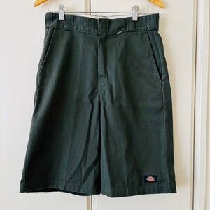 F7164cL Dickies ディッキーズ サイズ30インチ (S～M位) ワークパンツ ハーフパンツ カーキ メンズ ストリート カジュアル スケーター 