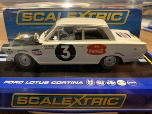 未使用 SCALEXTRIC slot car 1/32 FORD CORTINA GT No.3 1964 EAST AFRICAN RALLYスケーレックストリック スロットカー フォードコルティナ