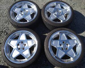 work ワーク シーカー SX 絶版 廃盤 18×8j＋45 PCD112 5H ワーゲン　アウディ ニュービートル 225/40R18 4本 タイヤ付き 