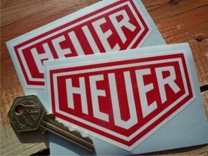 海外　Heuer タグホイヤー スイス 高級時計 腕時計 2枚セットロゴ 100mm×65mm