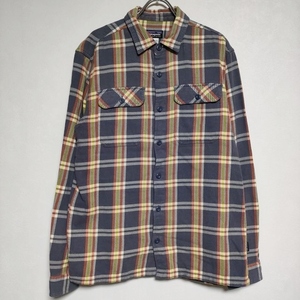 patagonia Fjord Flannel Shirt 53947FA11 チェック フランネル 長袖シャツ グレー オレンジ パタゴニア 4-1010T F96812