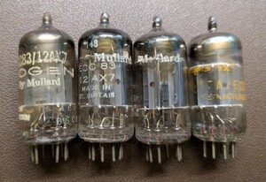 ECC83/12AX7 4本　Mullard