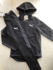 送料無料◆新品◆プーマ EVOSTRIPE スウェット 上下セット◆(S)◆678359-01・678353-01◆PUMA ジャケット & パンツ・セットアップ