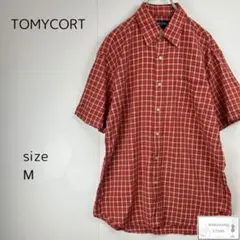 美品 TOMYCORT トミーコート トップス シャツ 半袖 総柄 チェック M