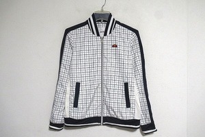 B0269:ellesse トラックジャケット エレッセ ブルゾン ジャケット ウィンドブレーカー ジャンパー 白 M レディース テニスウェア:5