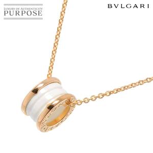 ブルガリ BVLGARI ビーゼロワン ネックレス 46cm ホワイトセラミック K18 PG ピンクゴールド 750 B-zero1 Necklace 90249519