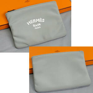  エルメス ネオバン PM BAIN ポリミアド HERMES トゥルース フラット ポーチ ネイビー メイク.化粧 ビジネス バッグ 