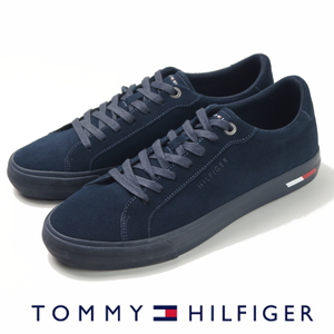 【新品】定価1.5万 トミー ヒルフィガー TOMMY HILFIGER《バルカ モダン スエード 》メンズ 上質レザー スニーカー 26.5cm (42) ネイビー