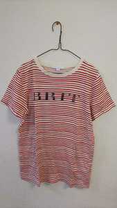 バーバリー 赤ストライプTシャツ 12Y152 BRIT BURBERRY CHILDREN