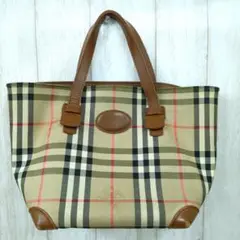 BURBERRY バーバリー　ハンドバッグ　ノバチェック　ブラウン