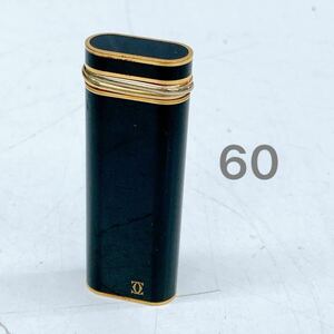 11AC062 Cartier カルティエ ライター 75178 J ブラック 中古 現状品 着火未確認