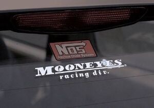 MOONEYES racing div. 抜きデカール ムーンアイズ moon eyes ステッカー ホワイト 白 デカール レーシング ディビジョン Racing Division