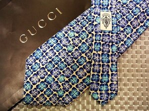 【在庫処分セール】●特売●FK9137W●GUCCI グッチ【花 植物 花びら 柄】ネクタイ●