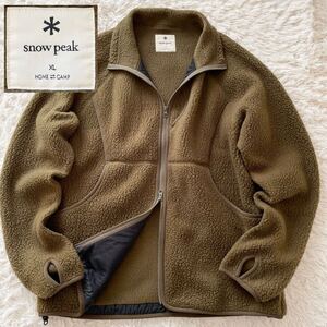 希少 XLサイズ snow peak Thermal Boa Fleece Jacket 高機能素材 POLARTEC オリーブ スノーピーク メンズ フリースジャケット ポーラテック