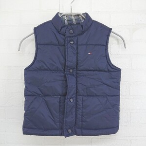 ◇ TOMMY HILFIGER トミーヒルフィガー キッズ 子供服 中綿 ミニフラッグロゴ ベスト サイズ 12-18MOS ネイビー メンズ E