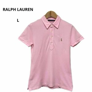 美品 RALPH LAUREN ラルフローレン ポロシャツ 半袖 ピンク L