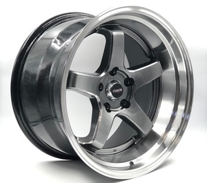 CLEAVE RACING FL53 18x9.5J +18 / 18x10.5J +15 5H-114.3 ガンメタ/マシンド 各2本 計4本セット