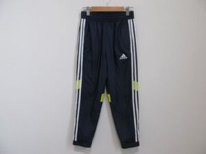 (59777)adidas　アディダス　キッズ　男の子　ウィンド　パンツ　裏メッシュ　防風　ネイビー　140　USED