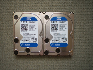 ☆ 送料無料 ＷＤ製 ＨＤＤ ３ＴＢ ☆ WD30EZRZ ２枚セット