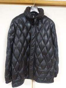 モンクレール　MONCLER　レザー ダウンジャケット　サイズ1