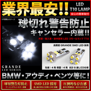 ◆W168 Aクラス メルセデス・ベンツ LED ポジション スモールランプ 警告灯キャンセラー付 T10ウェッジ球 2個セット [H10.11～H17.2]