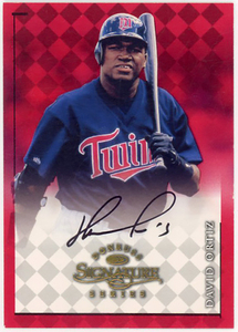 殿堂TWINS-REDSOX△DAVID ORTIZ/1998 DONRUSS SIGNATURE直書サイン!