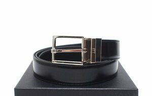 定価5万 新品同様 未使用 dunhill ダンヒル 回転バックル リバーシブル スムースレザー×エンボスレザーベルト HPD810A42 メンズ 42/107