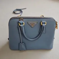 PRADA サフィアーノ ハンドバッグ ライトブルー