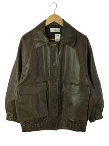 SLY◆FAUX LEATHER OVERSIZE BLOUSON/FREE/-/BRW/無地/030GSA30-0340