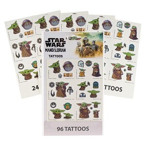 送料込 スターウォーズ ベビーヨーダ タトゥー シール 4シート 96個入り 18382 TATTOO キッズタトゥー キャラクター グッズ