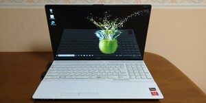 美品 LIFEBOOK AH43/E1 AMD Ryzen 3 3300U フルHD(1920X1080) 8GB SSD256GB win10　FMVA43E1WG 