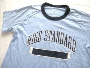 ハイスタンダード HIGH STANDARD 青杢 リンガー Tシャツ