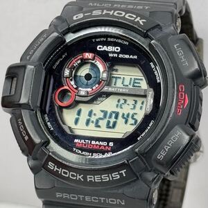 美品 G-SHOCK GW-9300-1AJF MUDMAN マッドマン タフソーラー 電波受信 電波ソーラー マルチバンド6 ブラック マッドレジスト