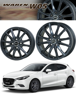 [業販限定販売] 冬用 4本セット 新品 WAREN W05 GM 15インチ 6J+45 4-100 ブリヂストン ICE 175/65R15 アクア/スイフト/フィット