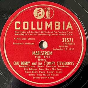 【S】CHU BERRY AND HIS STOMPY STEVEDORES COLUMBIA Chuberry Jam/ Maelstrom