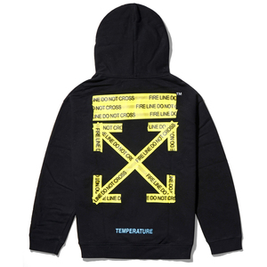 OFF-WHITE 2018SS Fire Tape Hoodie オフホワイト ファイヤーテープフーディ プルオーバーパーカー