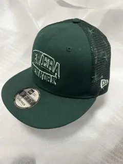 【珍品】ニューエラ　newera キャップ　グリーン　星柄　フリーサイズ