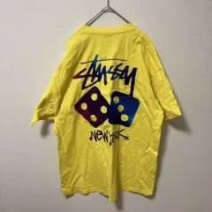 ステューシー　STUSSY イエロー オーバーサイズ ダイス　Tシャツ