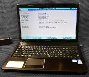 起動確認のみ(ジャンク扱い) Lenovo G570 CPU:i3-2350M RAM:2G HDD:無し (管:KP322