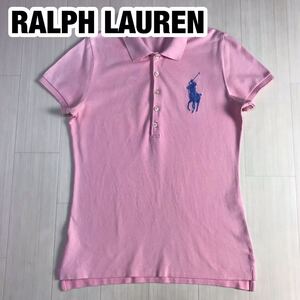 RALPH LAUREN ラルフローレン 半袖ポロシャツ レディースサイズ L ピンク ビッグポニー