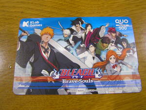 BLEACH ブリーチ Brave Souls クオカード KLab 株主優待オリジナル QUOカード 500円券