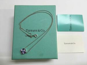 1円 Tiffany&Co. ティファニー アメジスト スパークラー ネックレス シルバー SV925 中古