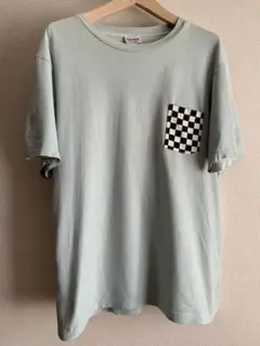 ⚫️アイアンドミー Tシャツ ビームス ポケT チェッカー M ブルー