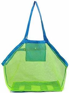 JIASA ビーチバッグ ビーチネットバッグ おもちゃ収納袋 折り畳み式 持ち運び便利 アウトドア キッズ ビーチ おもちゃ入れ 