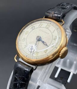 稼動品 CITIZEN シチズン 18K 手巻き アンティーク 腕時計 アナログ 18金 T1517