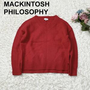 MACKINTOSH PHILOSOPHY マッキントッシュ フィロソフィー ニット プルオーバー 赤 38 M レディース B92319-83